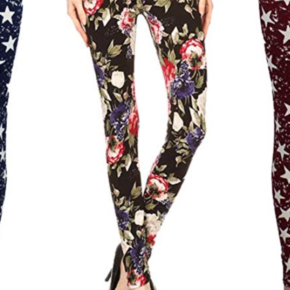 🌟SOLD🌟Buttery Soft Floral Leggings - Picture 2 of 3